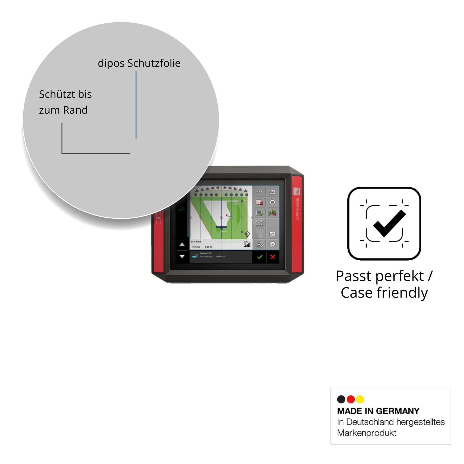 Besonders flexibler Displayschutz mit Anti-Shock-Schicht im Materialmix