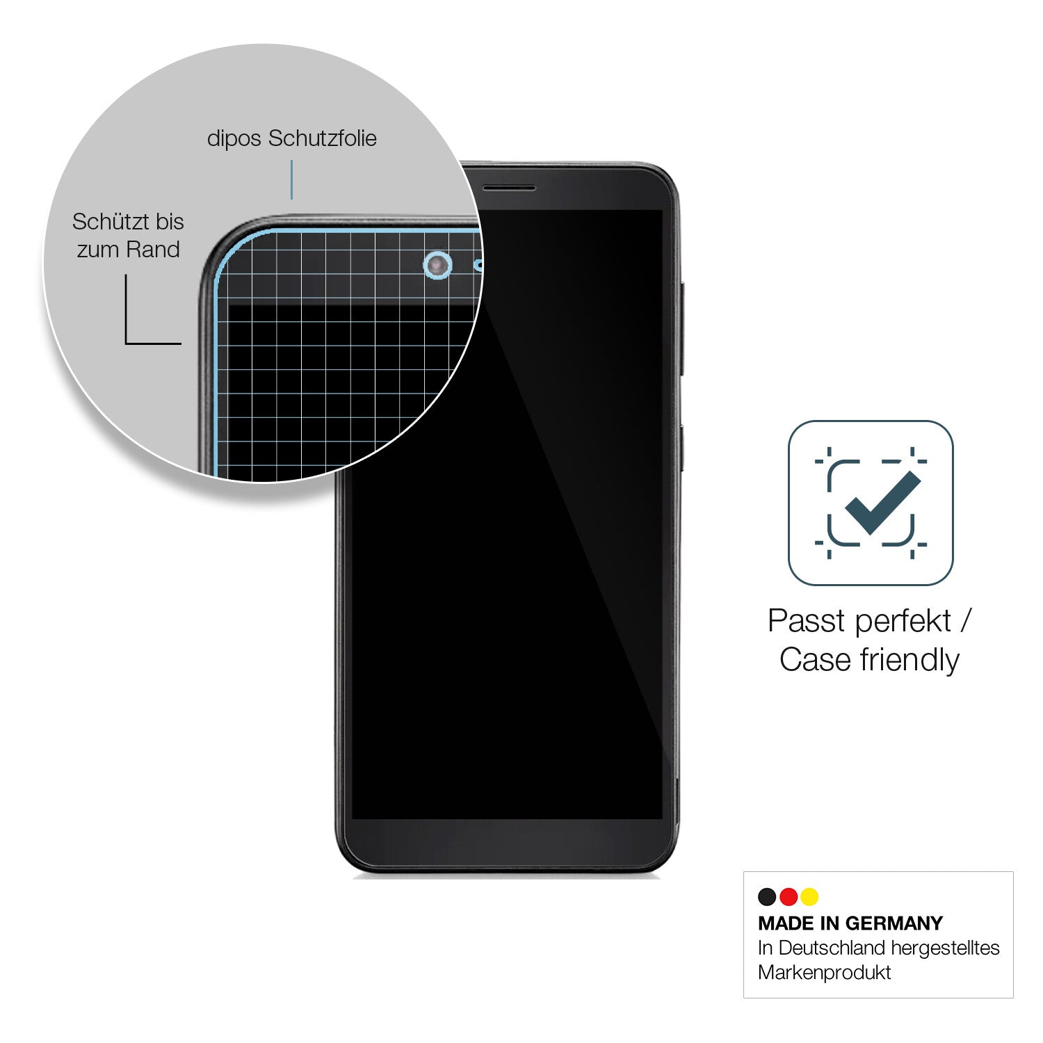 Besonders flexibler Displayschutz mit Anti-Shock-Schicht im Materialmix