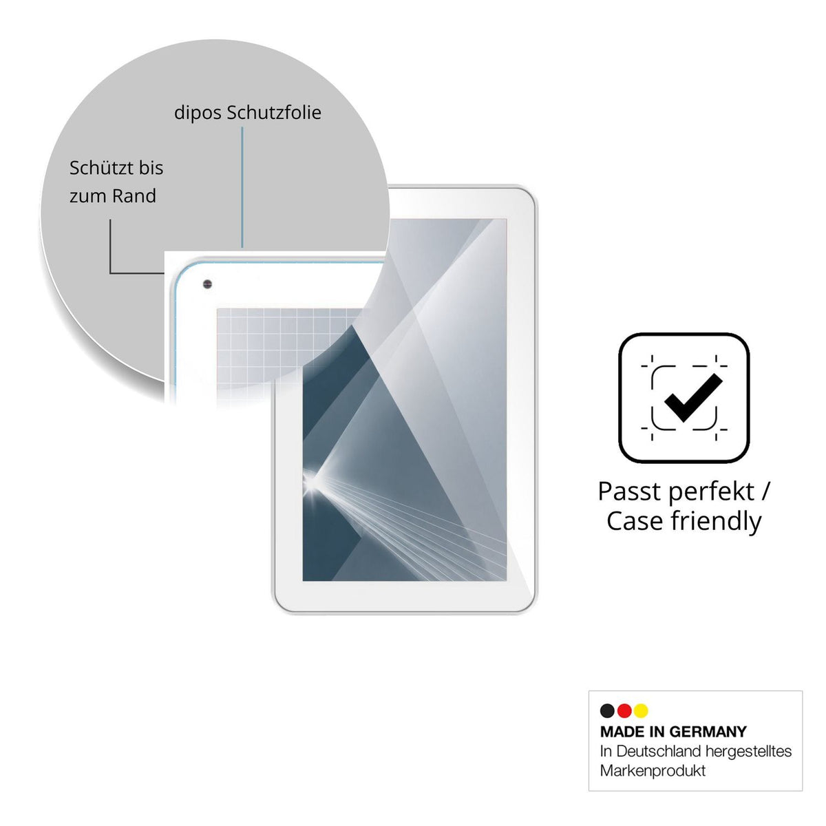 Besonders flexibler Displayschutz mit Anti-Shock-Schicht im Materialmix