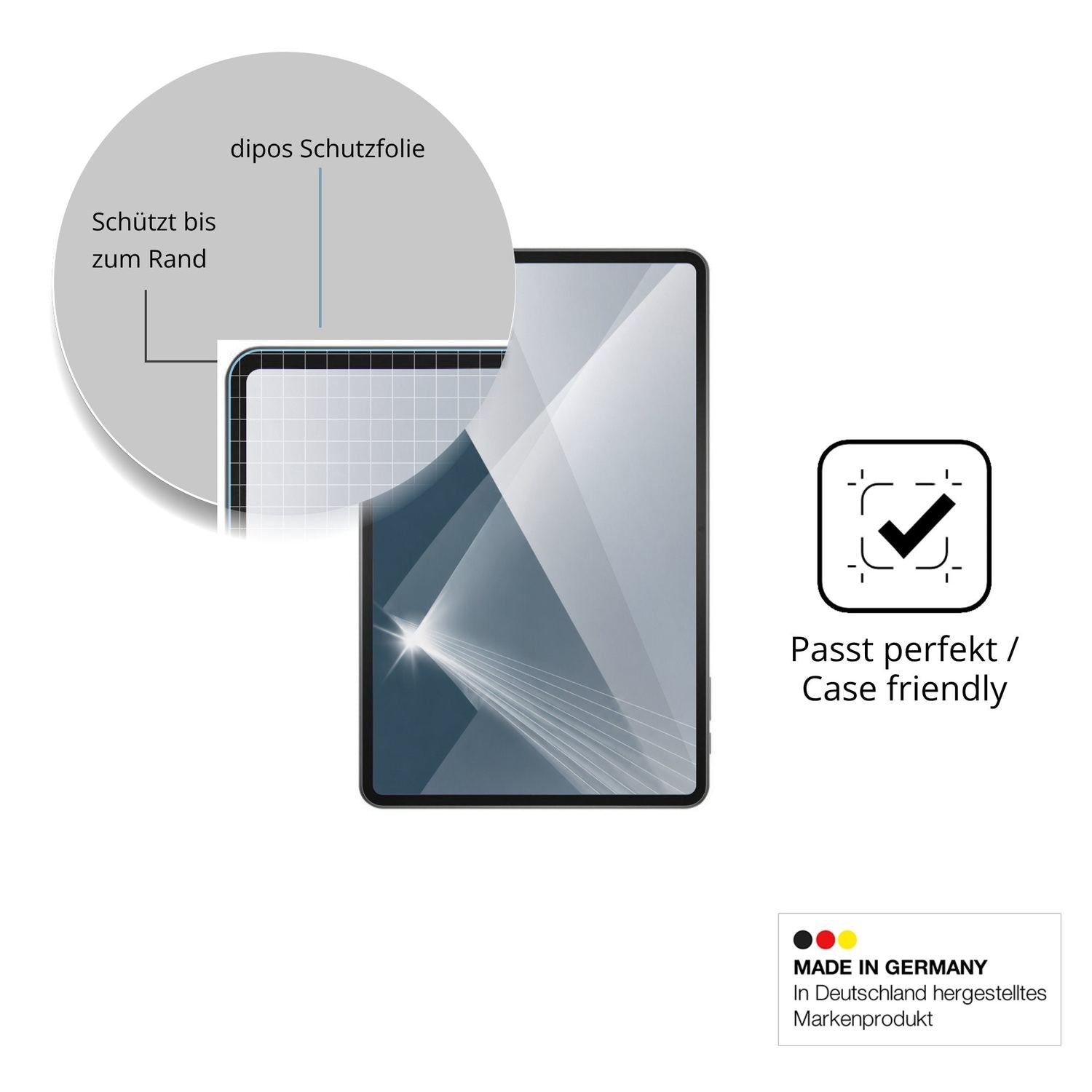 Besonders flexibler Displayschutz mit Anti-Shock-Schicht im Materialmix