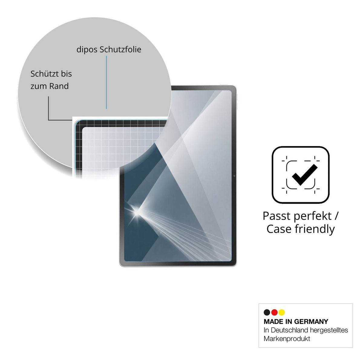 Besonders flexibler Displayschutz mit Anti-Shock-Schicht im Materialmix