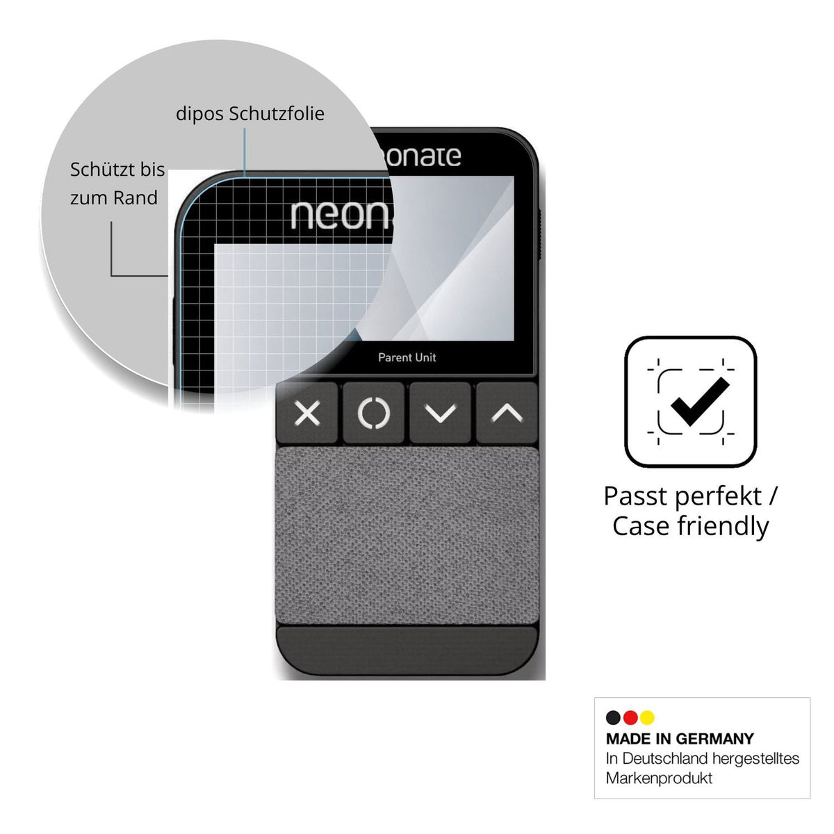 Besonders flexibler Displayschutz mit Anti-Shock-Schicht im Materialmix