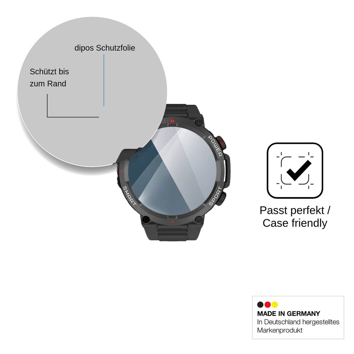 2x 9H Schutzfolie für Neow W-Watch 1.39 Panzerfolie