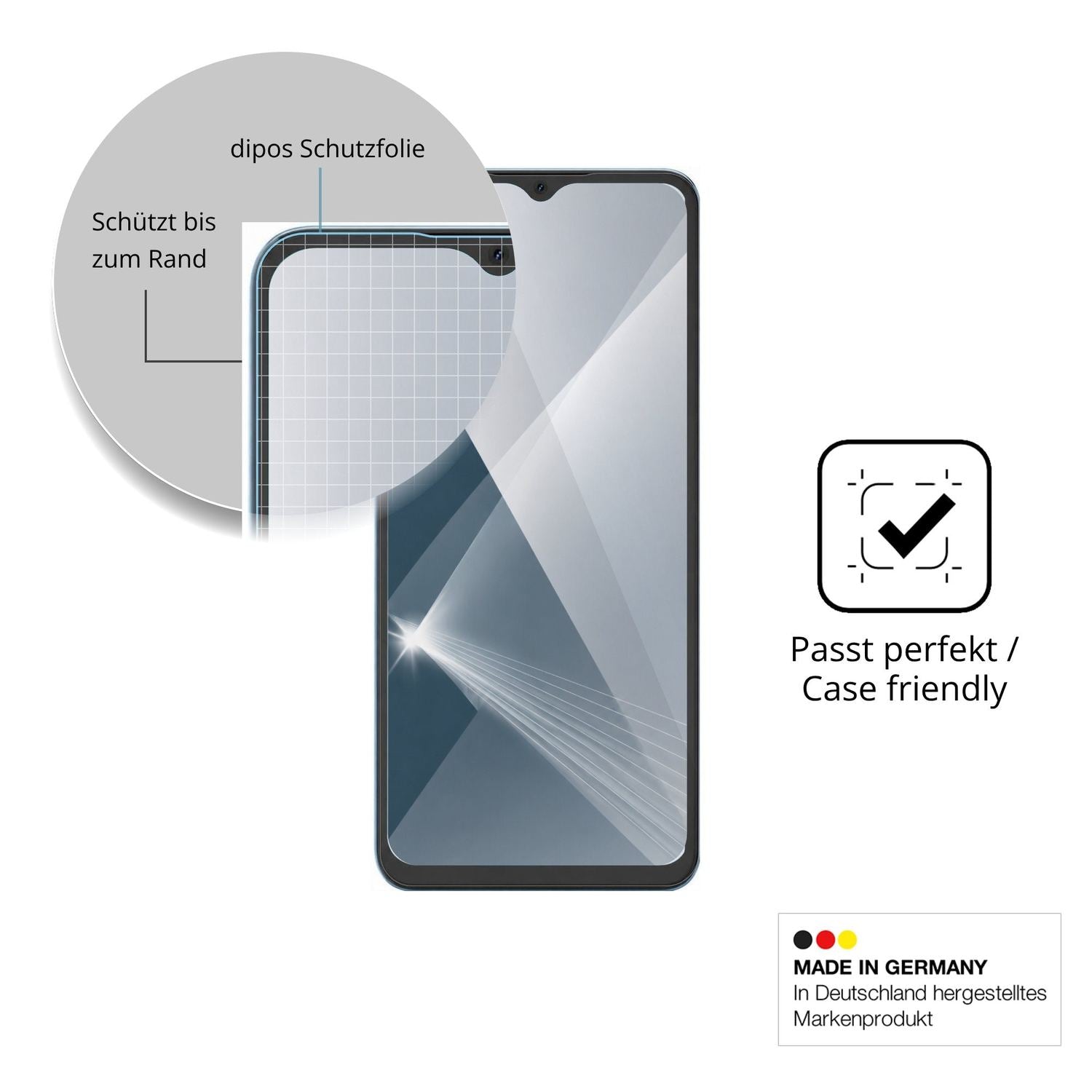 Besonders flexibler Displayschutz mit Anti-Shock-Schicht im Materialmix