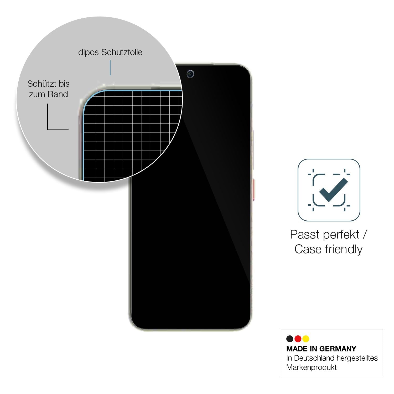 Besonders flexibler Displayschutz mit Anti-Shock-Schicht im Materialmix