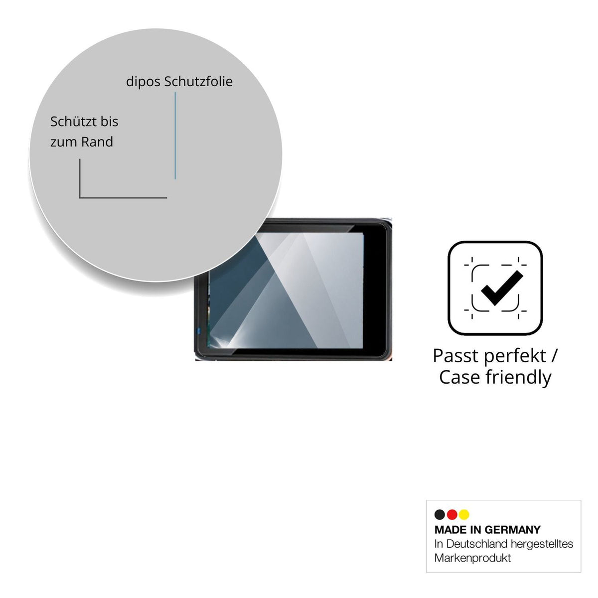 Besonders flexibler Displayschutz mit Anti-Shock-Schicht im Materialmix