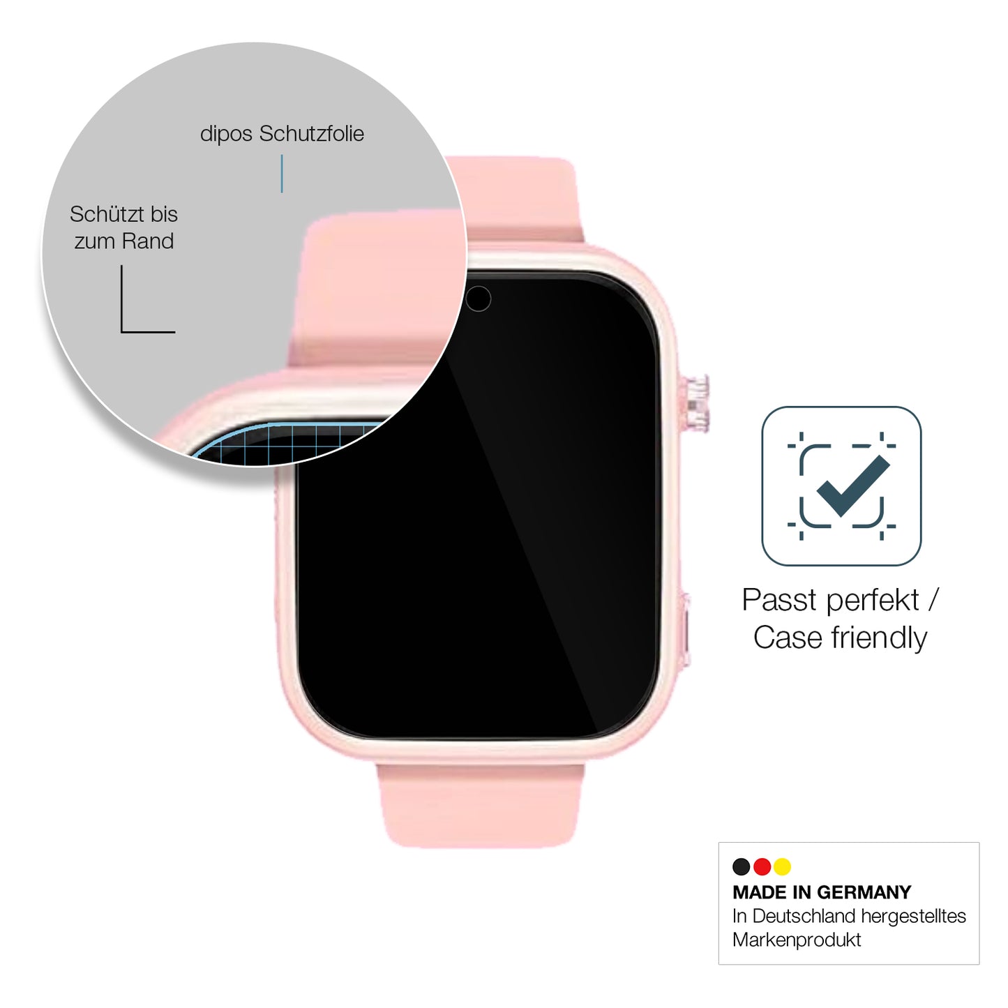 Besonders flexibler Displayschutz mit Anti-Shock-Schicht im Materialmix