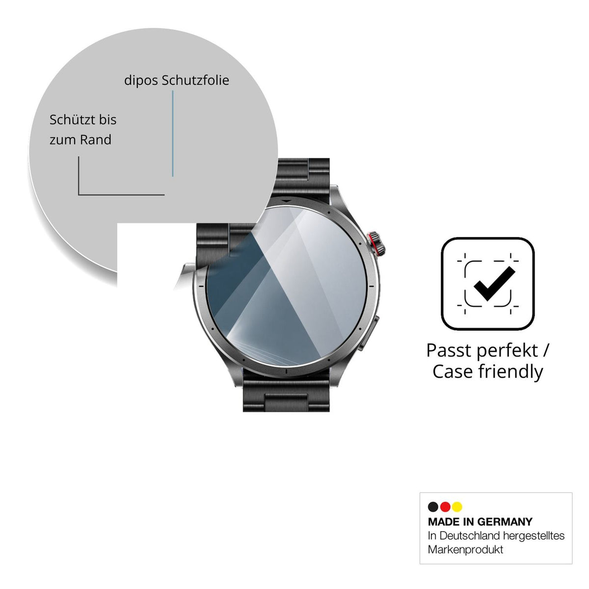 Besonders flexibler Displayschutz mit Anti-Shock-Schicht im Materialmix