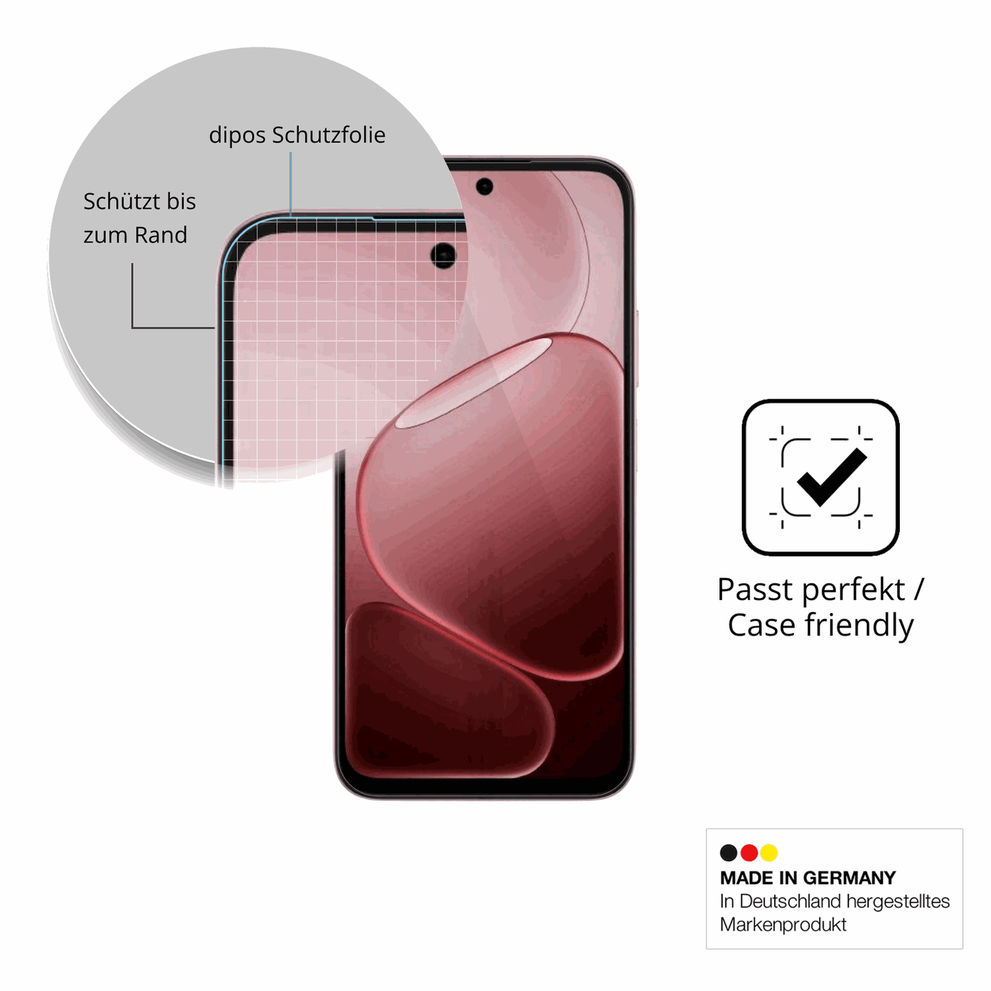 Besonders flexibler Displayschutz mit Anti-Shock-Schicht im Materialmix