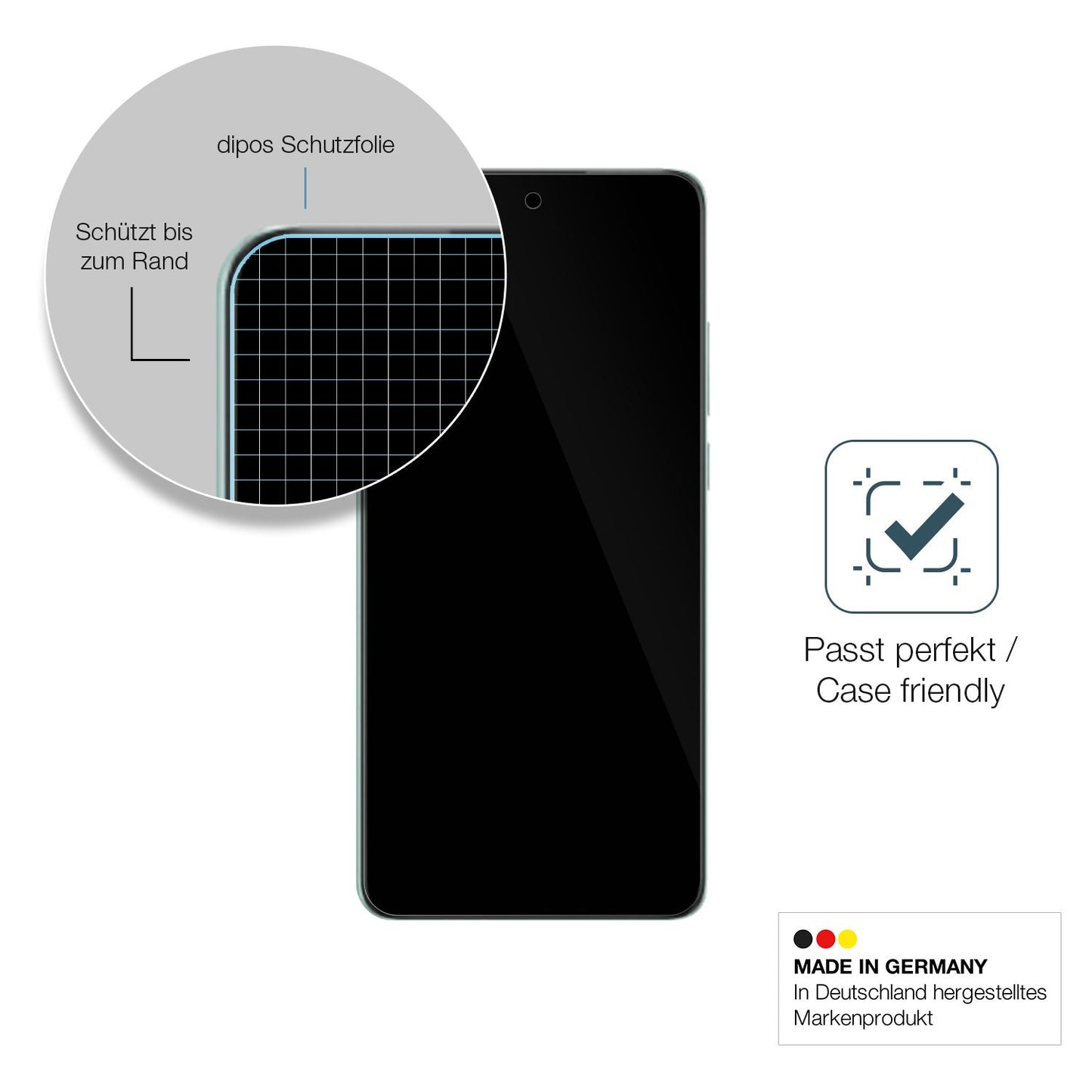 Besonders flexibler Displayschutz mit Anti-Shock-Schicht im Materialmix