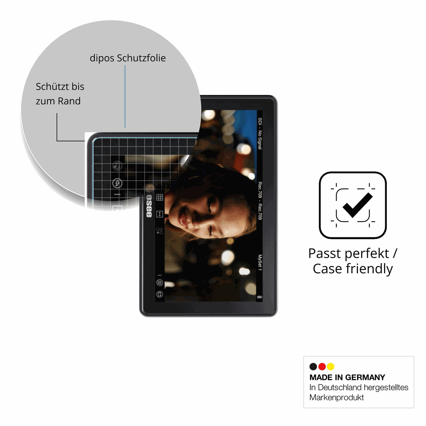 Besonders flexibler Displayschutz mit Anti-Shock-Schicht im Materialmix