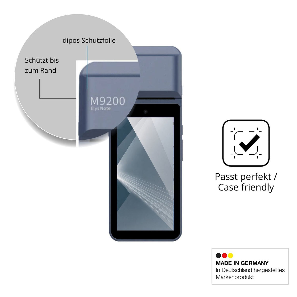 Besonders flexibler Displayschutz mit Anti-Shock-Schicht im Materialmix