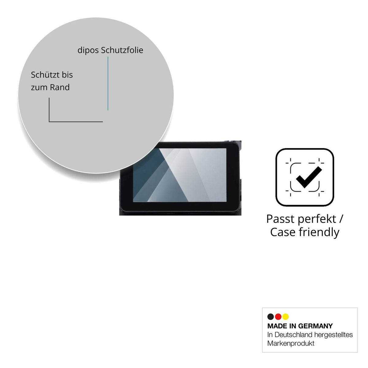 Besonders flexibler Displayschutz mit Anti-Shock-Schicht im Materialmix