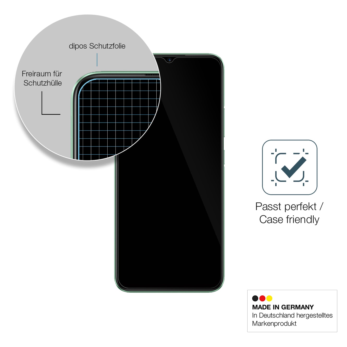 Besonders flexibler Displayschutz mit Anti-Shock-Schicht im Materialmix