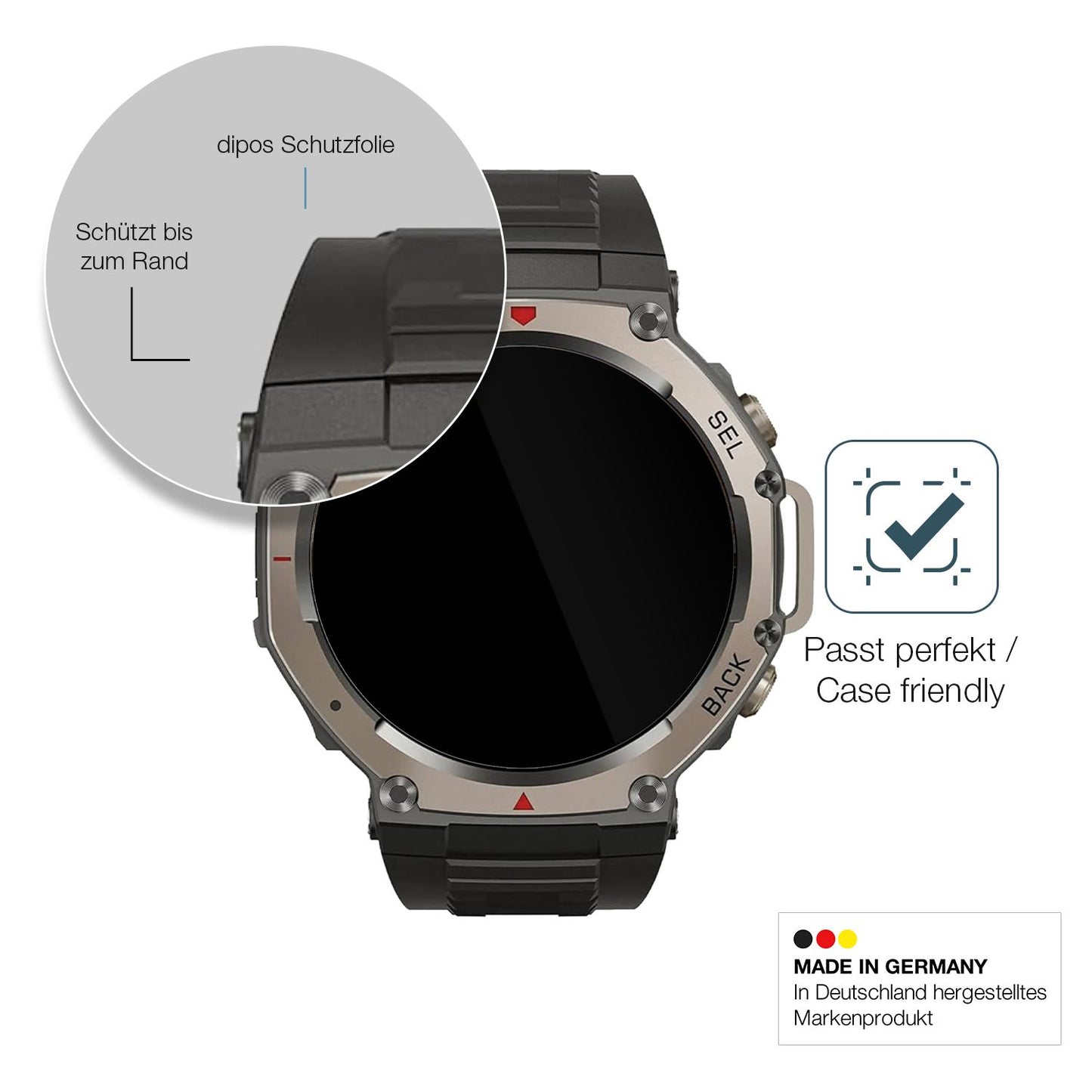 Besonders flexibler Displayschutz mit Anti-Shock-Schicht im Materialmix
