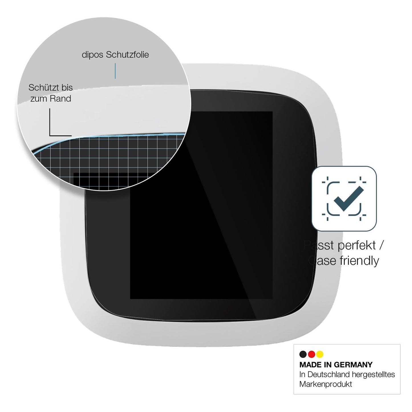 Besonders flexibler Displayschutz mit Anti-Shock-Schicht im Materialmix
