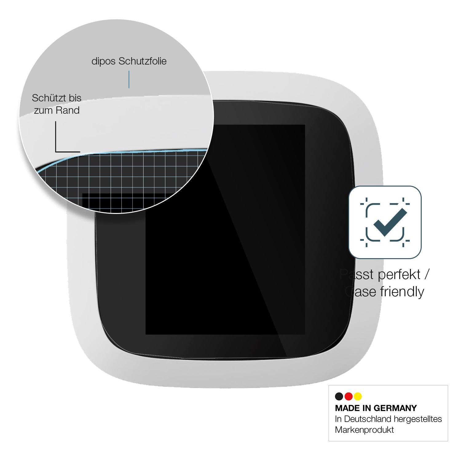 Besonders flexibler Displayschutz mit Anti-Shock-Schicht im Materialmix