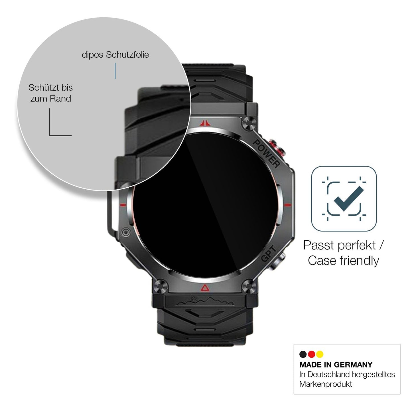 Besonders flexibler Displayschutz mit Anti-Shock-Schicht im Materialmix