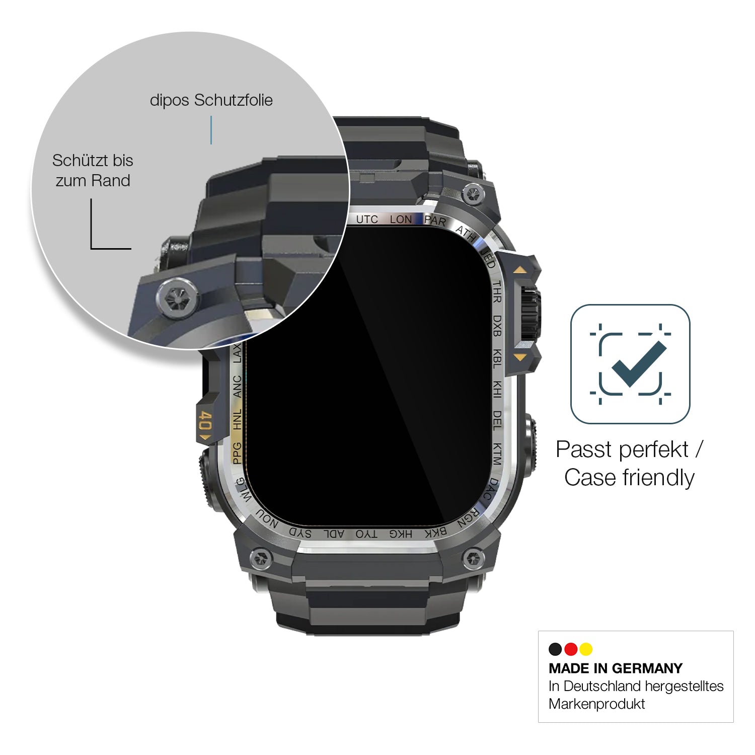 Besonders flexibler Displayschutz mit Anti-Shock-Schicht im Materialmix