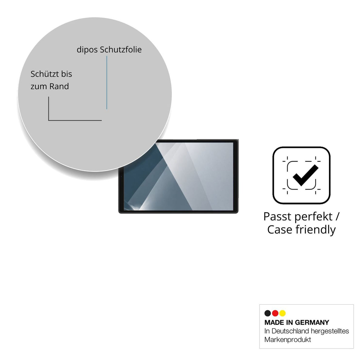 Besonders flexibler Displayschutz mit Anti-Shock-Schicht im Materialmix
