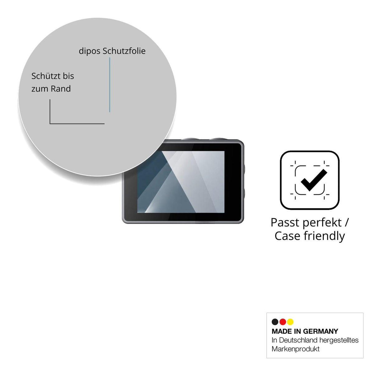 Besonders flexibler Displayschutz mit Anti-Shock-Schicht im Materialmix