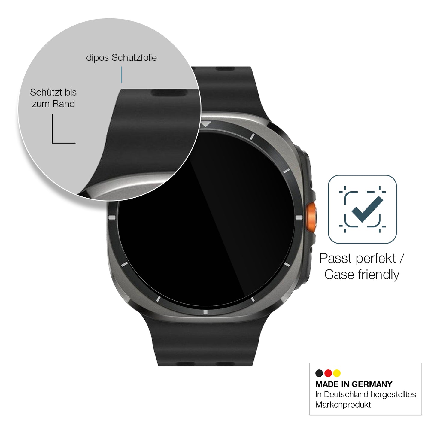 Besonders flexibler Displayschutz mit Anti-Shock-Schicht im Materialmix
