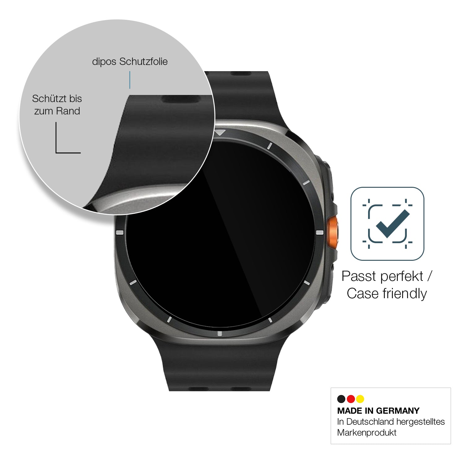 Besonders flexibler Displayschutz mit Anti-Shock-Schicht im Materialmix