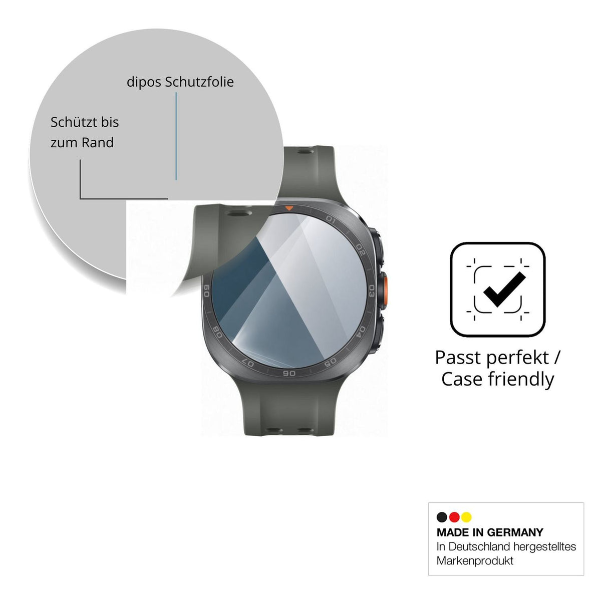 Besonders flexibler Displayschutz mit Anti-Shock-Schicht im Materialmix