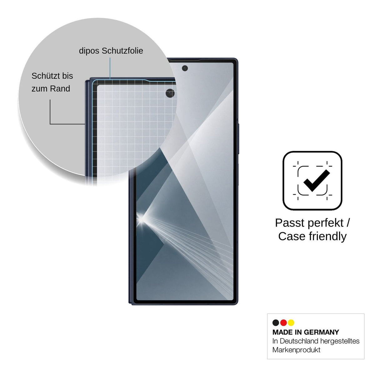 2x 9H Schutzfolie für Samsung Galaxy Z Fold6 Aussenseite Panzerfolie