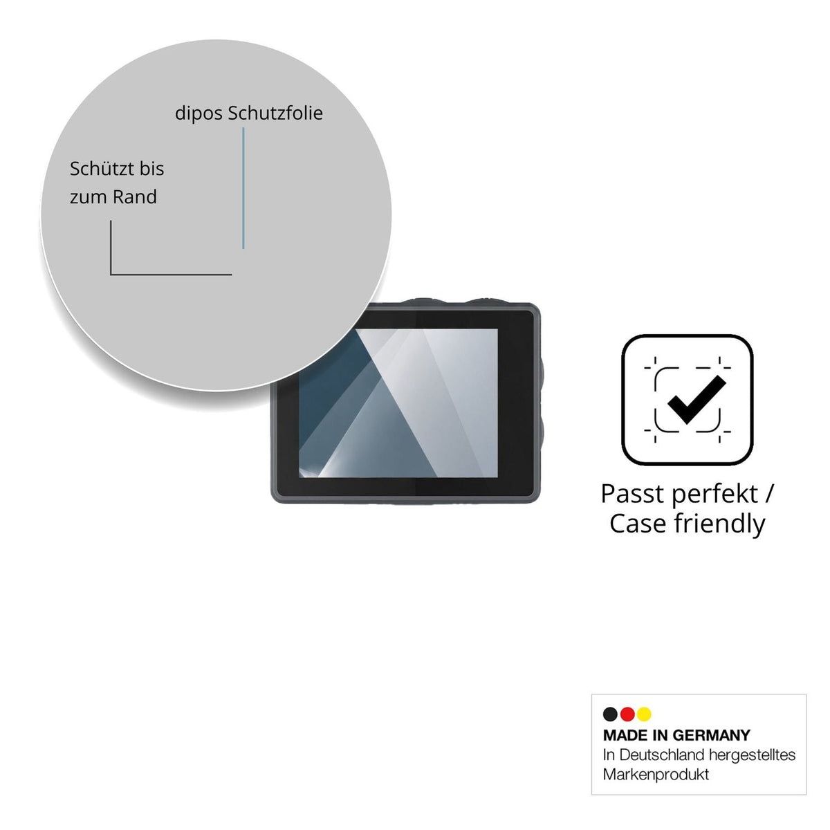Besonders flexibler Displayschutz mit Anti-Shock-Schicht im Materialmix
