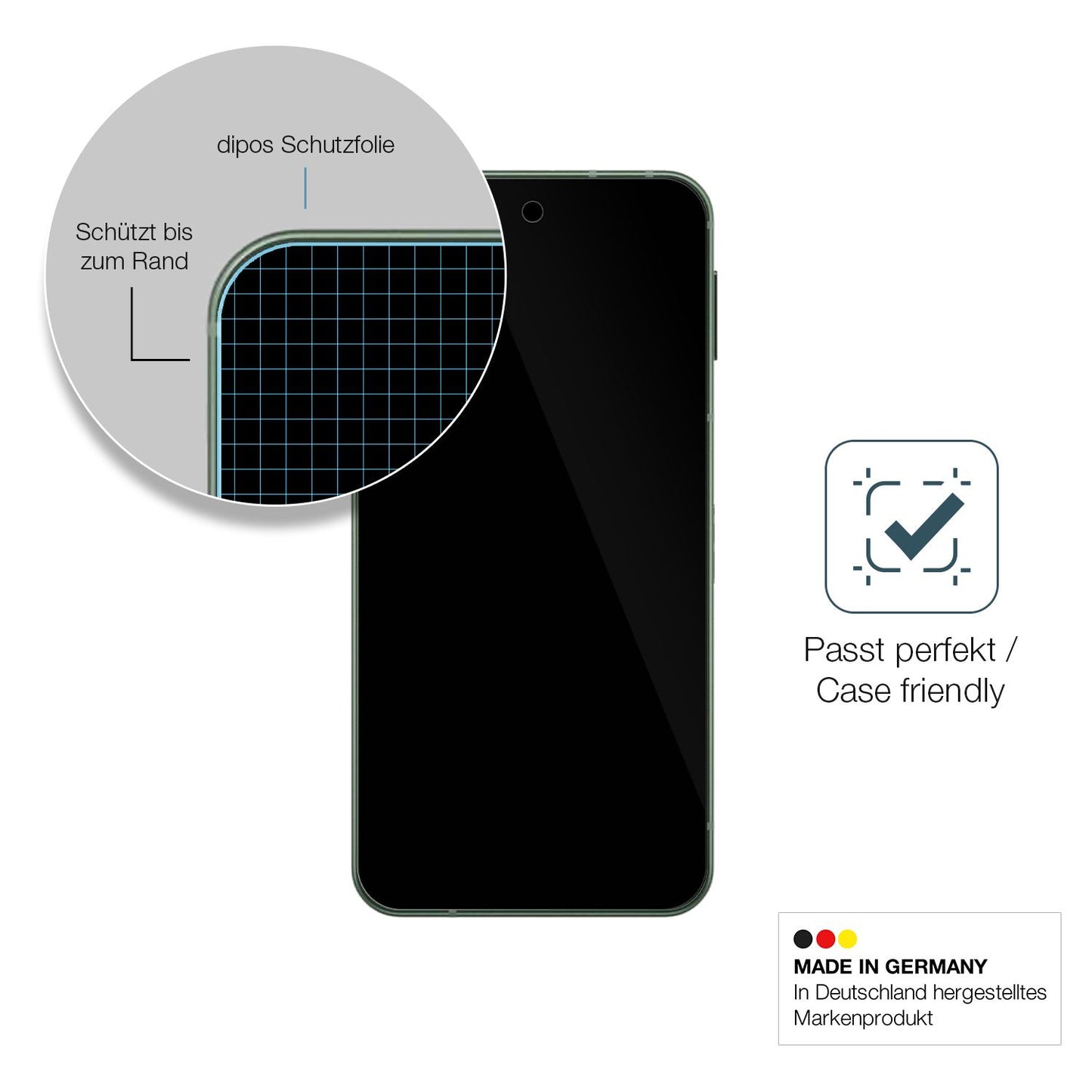 Besonders flexibler Displayschutz mit Anti-Shock-Schicht im Materialmix