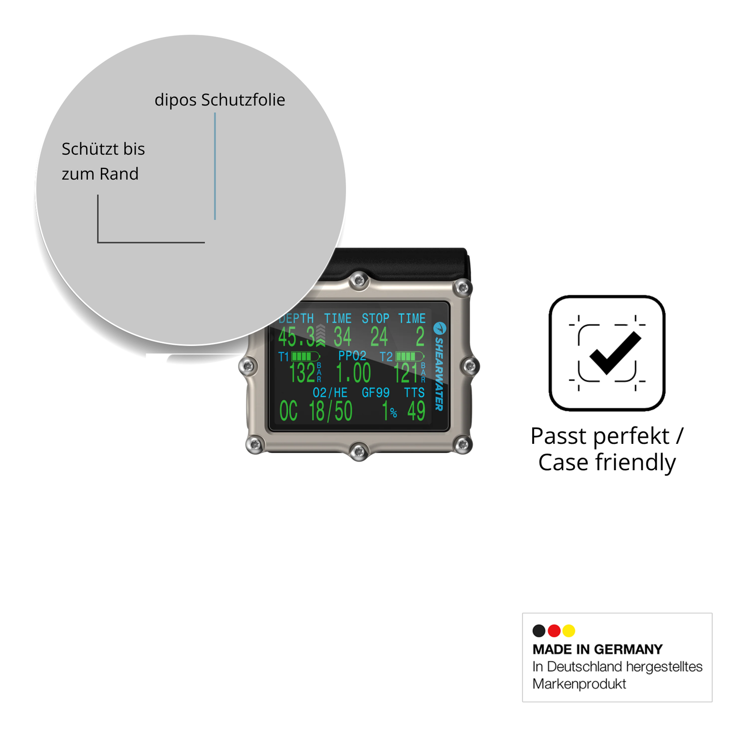 Besonders flexibler Displayschutz mit Anti-Shock-Schicht im Materialmix