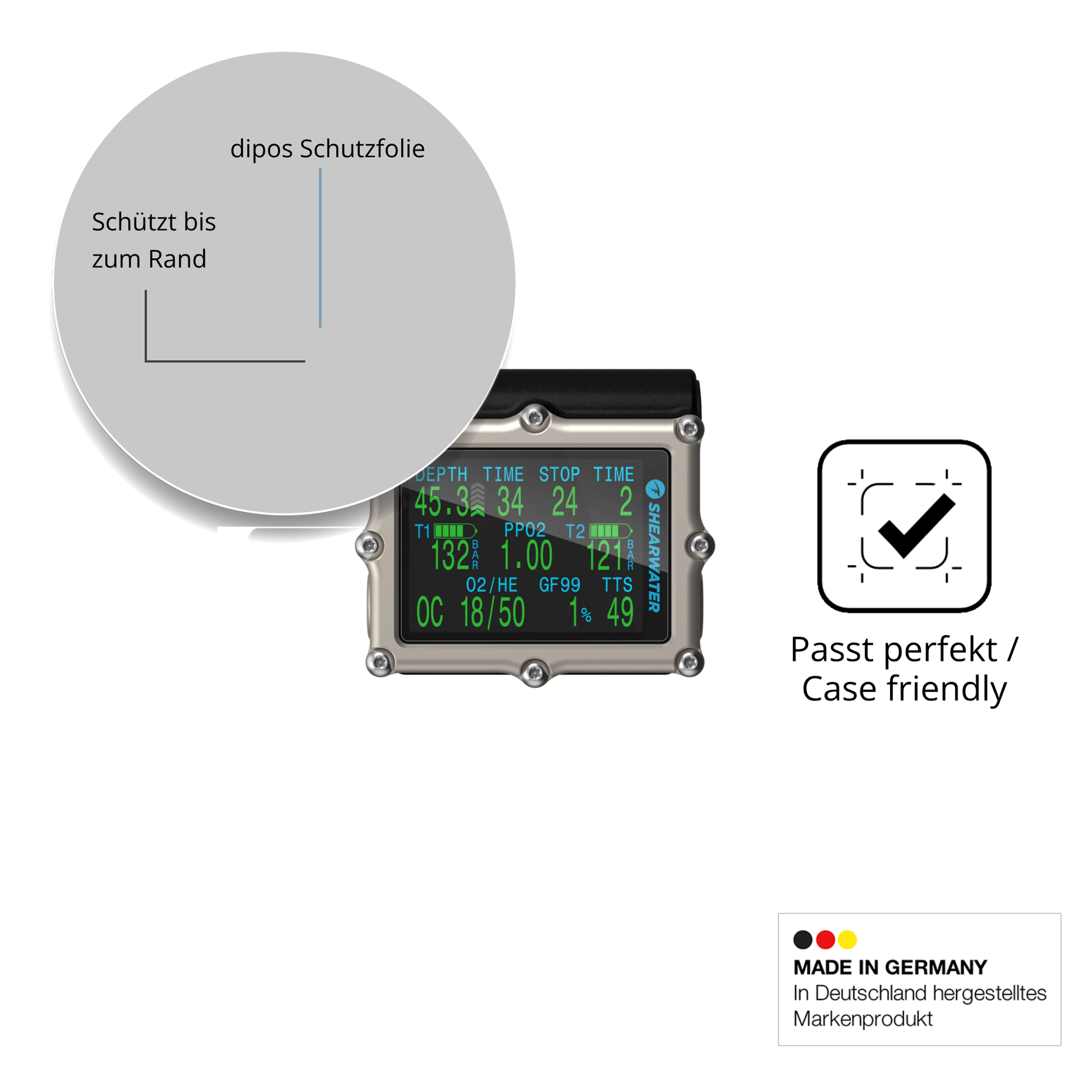 Besonders flexibler Displayschutz mit Anti-Shock-Schicht im Materialmix