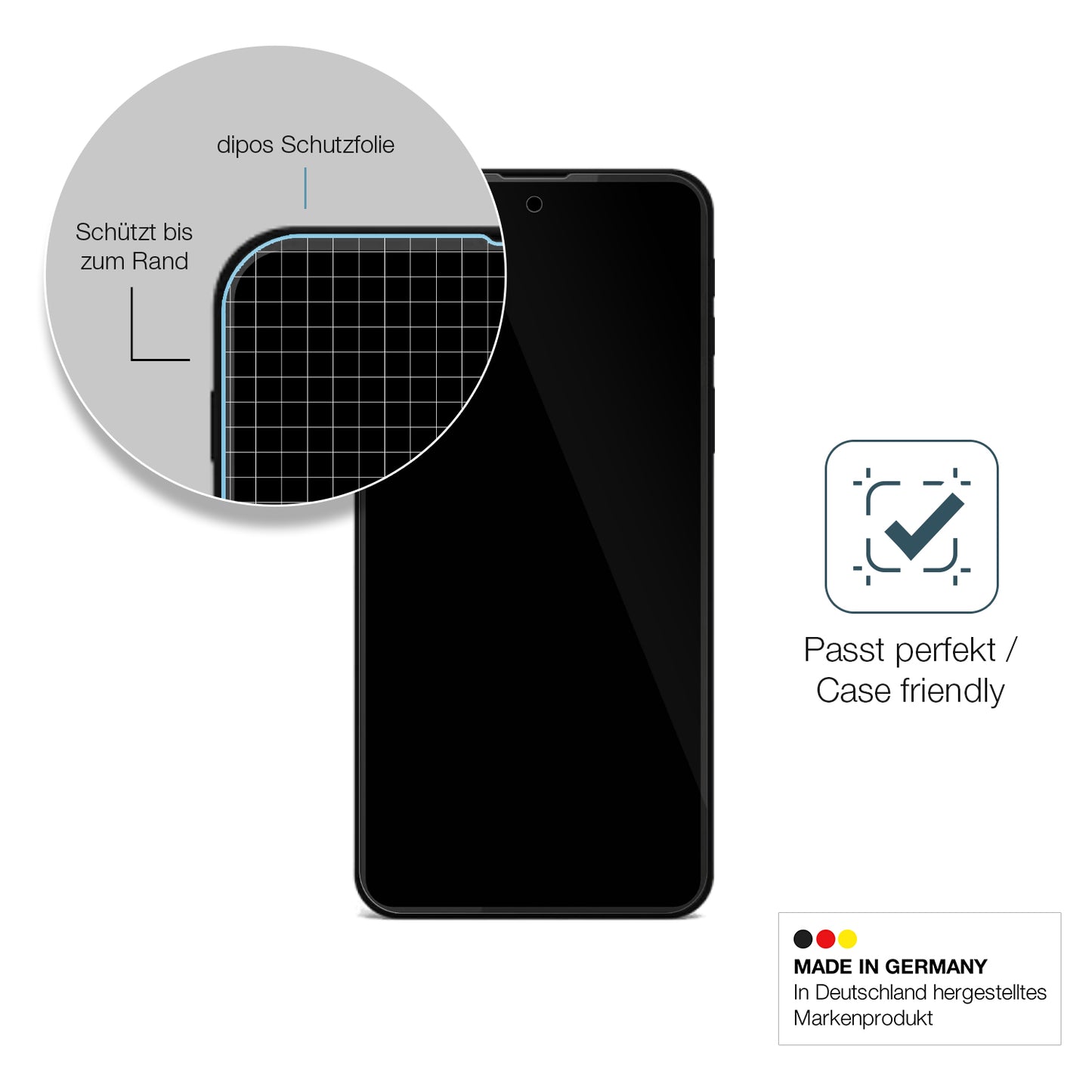 Besonders flexibler Displayschutz mit Anti-Shock-Schicht im Materialmix