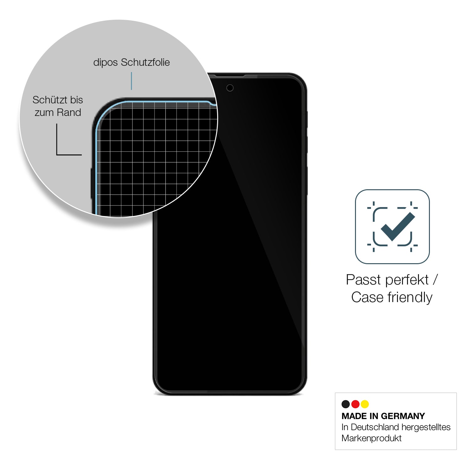 Besonders flexibler Displayschutz mit Anti-Shock-Schicht im Materialmix
