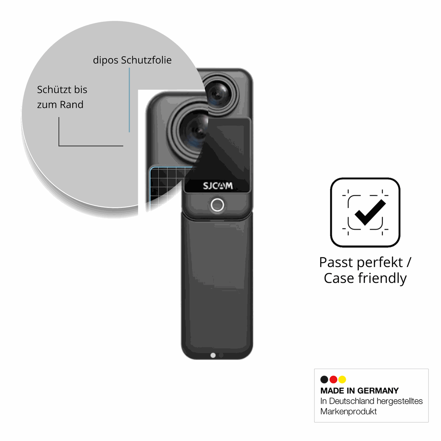 Besonders flexibler Displayschutz mit Anti-Shock-Schicht im Materialmix