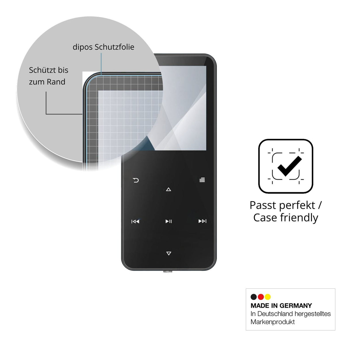 Besonders flexibler Displayschutz mit Anti-Shock-Schicht im Materialmix