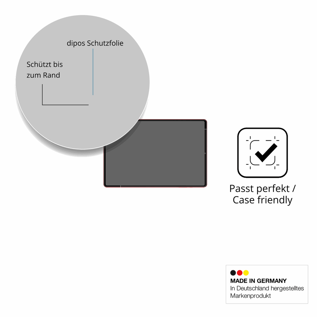 Besonders flexibler Displayschutz mit Anti-Shock-Schicht im Materialmix