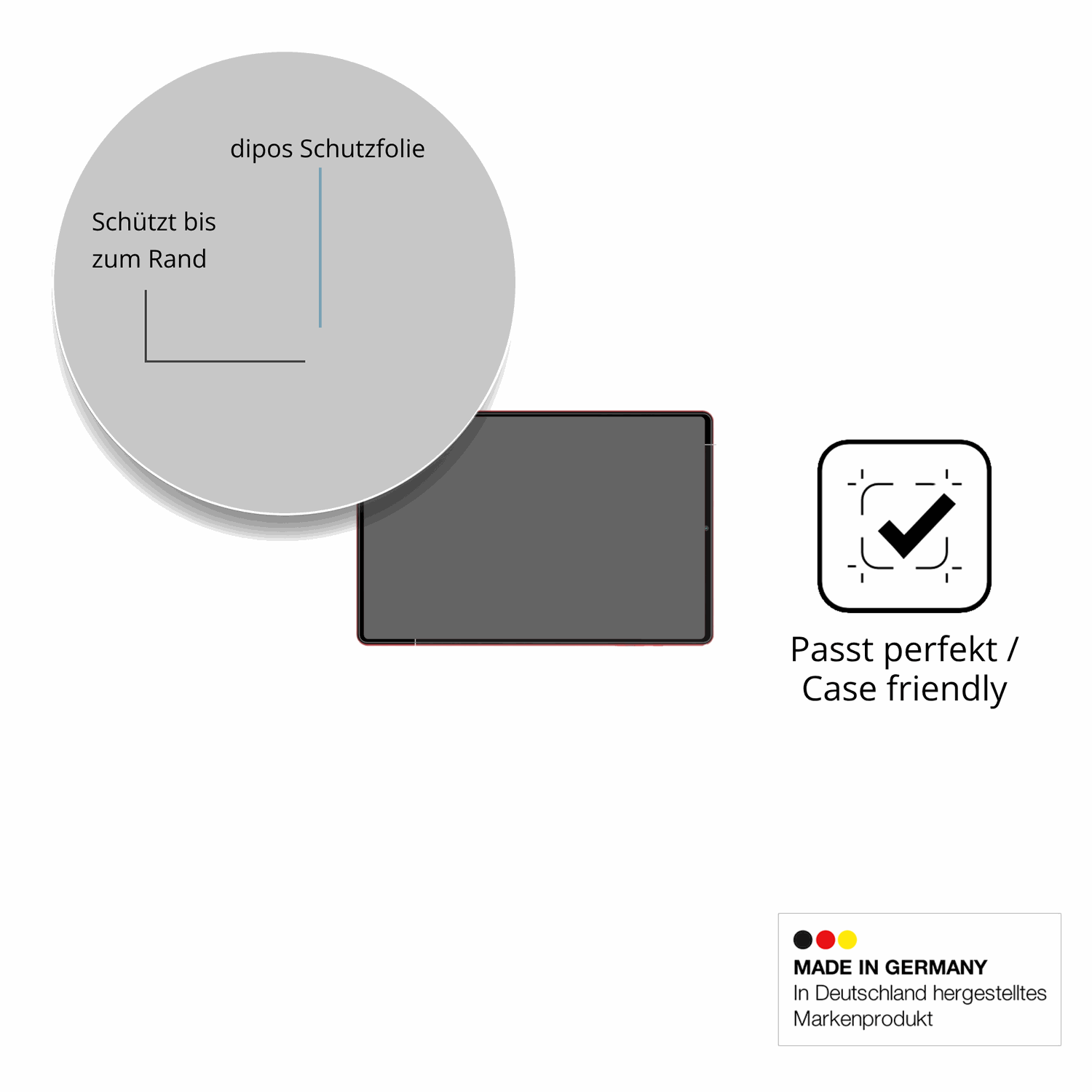 Besonders flexibler Displayschutz mit Anti-Shock-Schicht im Materialmix