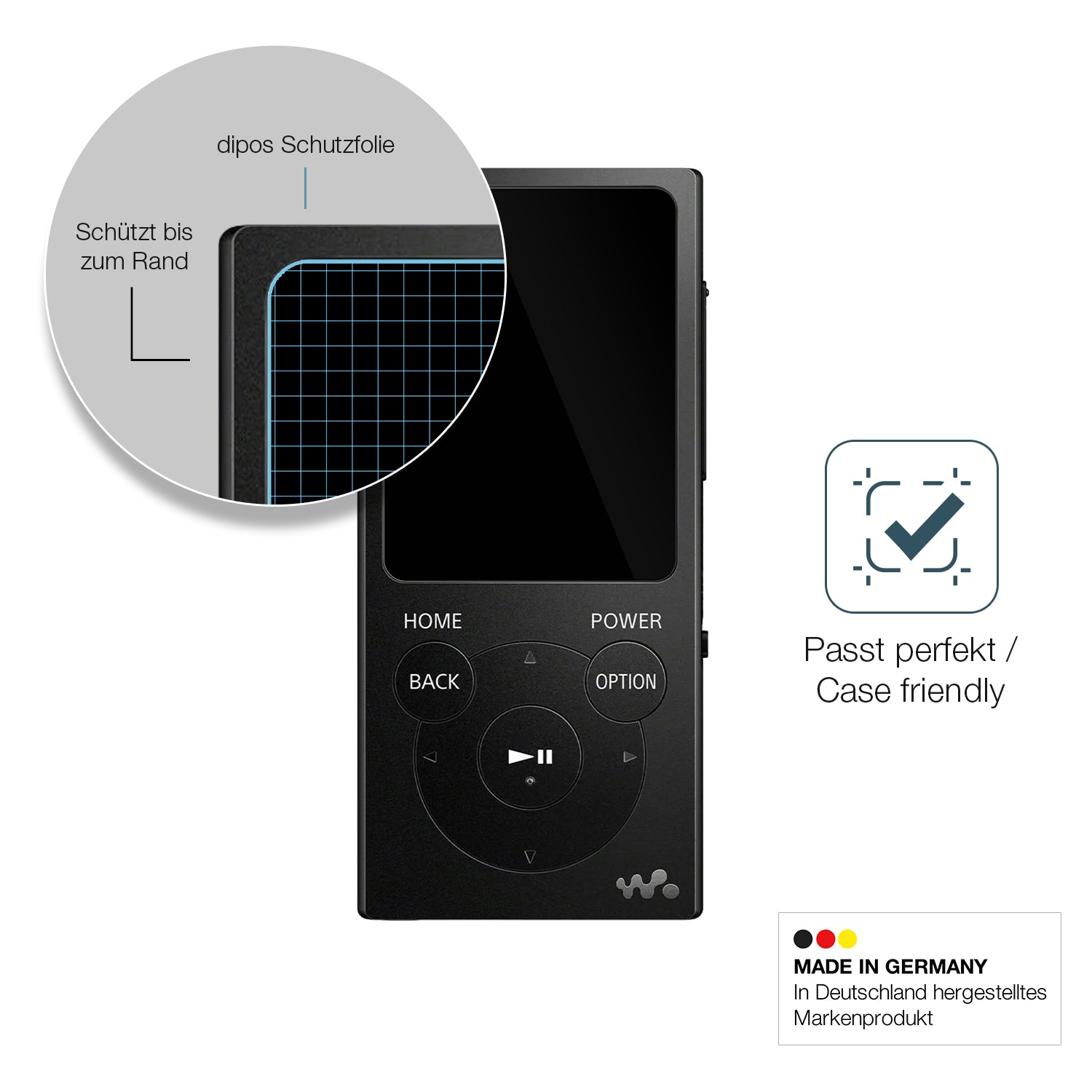 Besonders flexibler Displayschutz mit Anti-Shock-Schicht im Materialmix