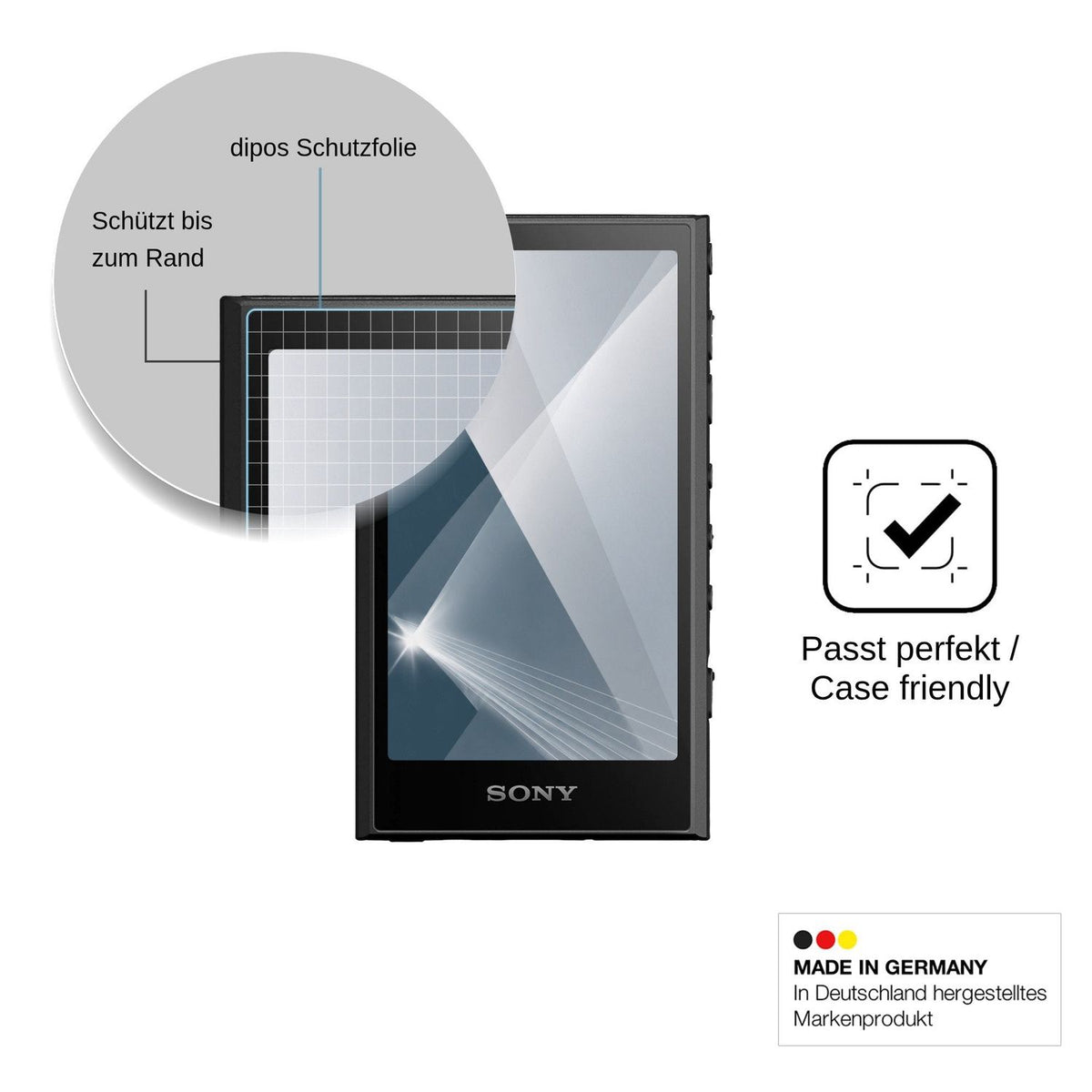 2x 9H Schutzfolie für Sony Walkman NW-A306 Panzerfolie