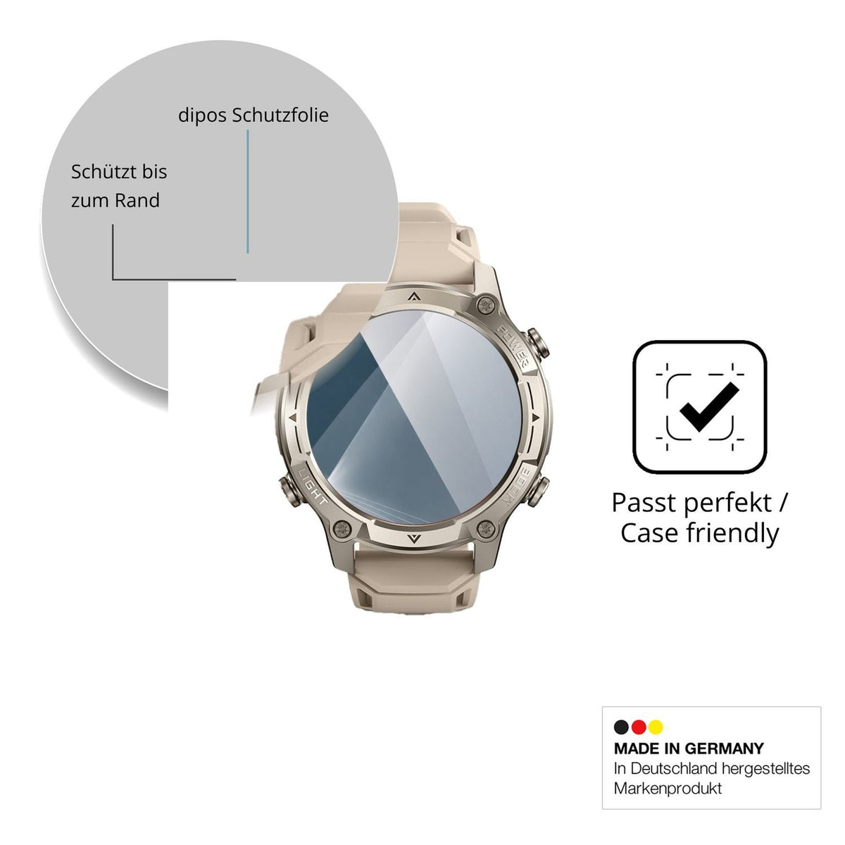 Besonders flexibler Displayschutz mit Anti-Shock-Schicht im Materialmix