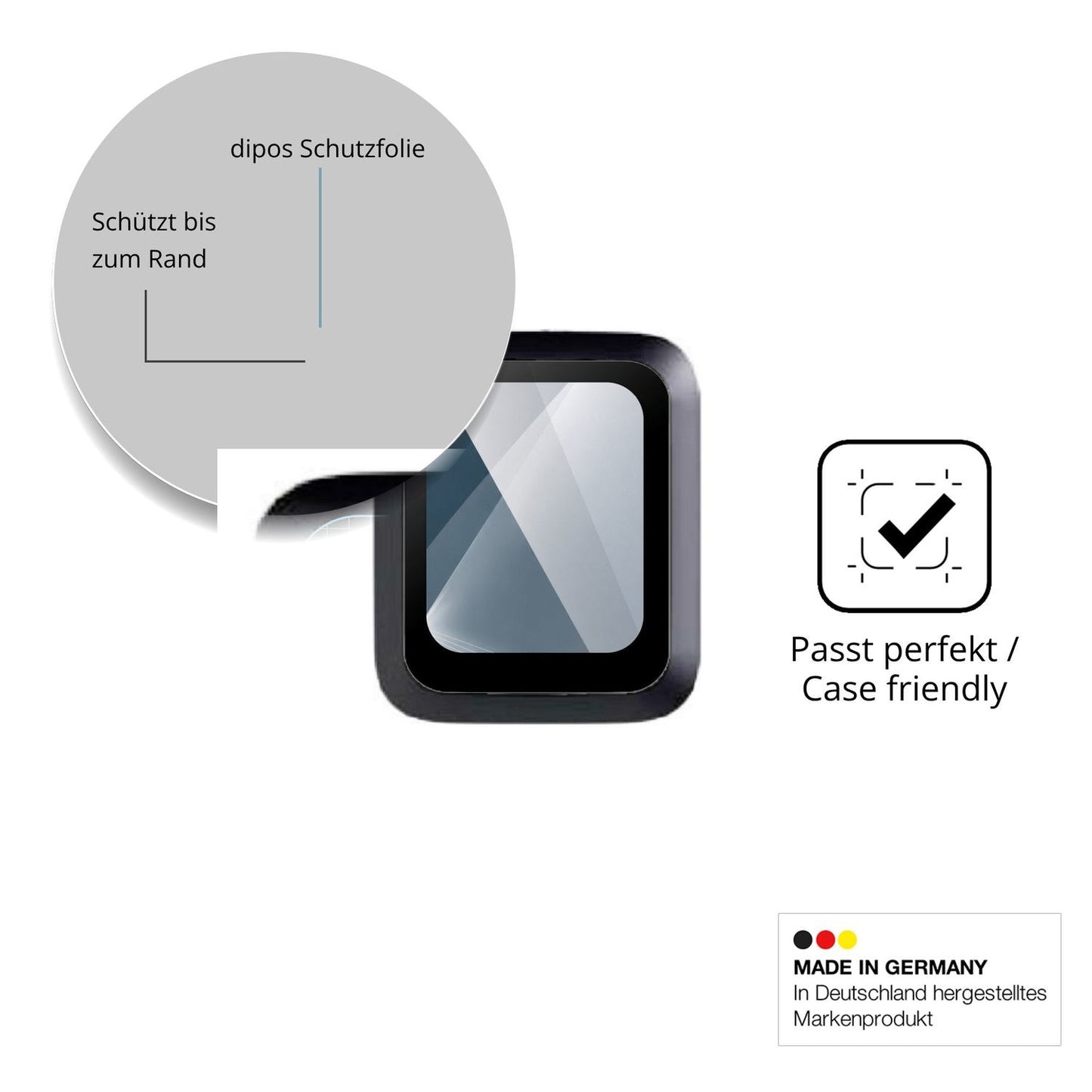 Besonders flexibler Displayschutz mit Anti-Shock-Schicht im Materialmix