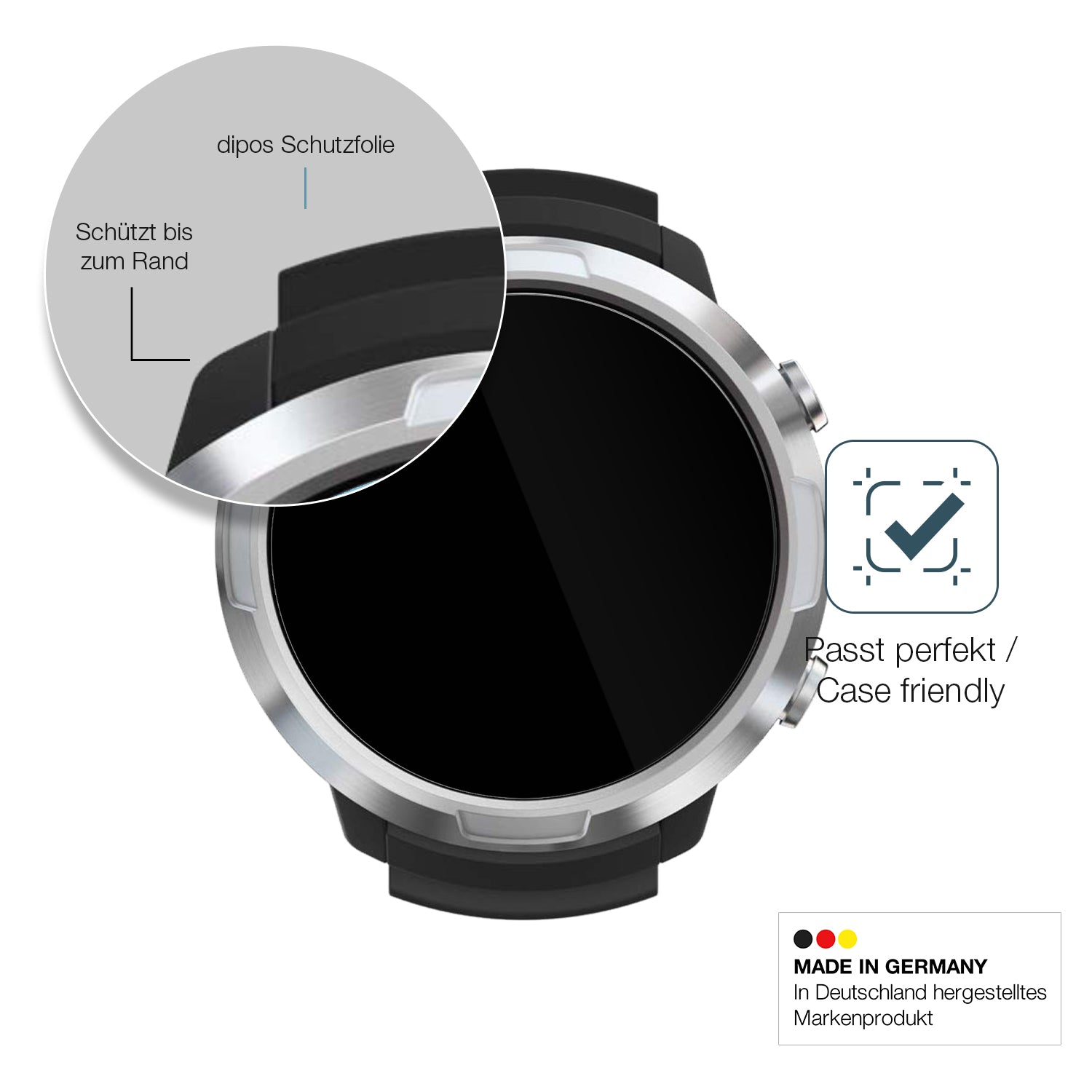 Besonders flexibler Displayschutz mit Anti-Shock-Schicht im Materialmix