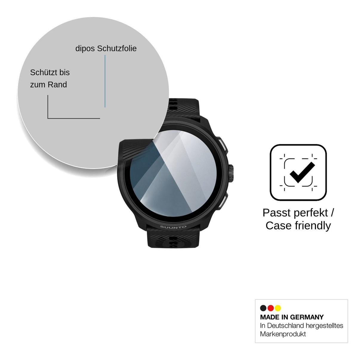 2x 9H Schutzfolie für Suunto Run 2 Panzerfolie