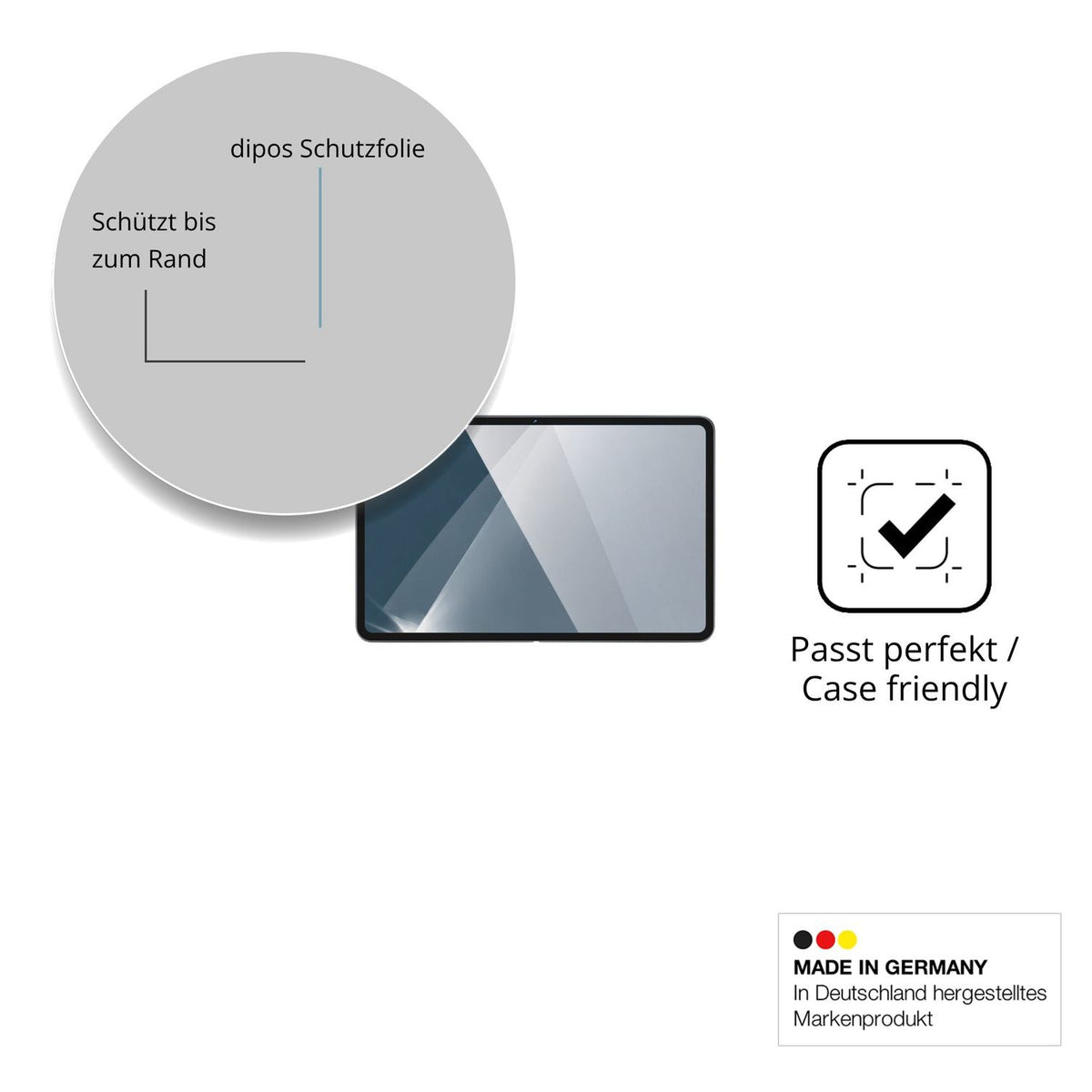 Besonders flexibler Displayschutz mit Anti-Shock-Schicht im Materialmix