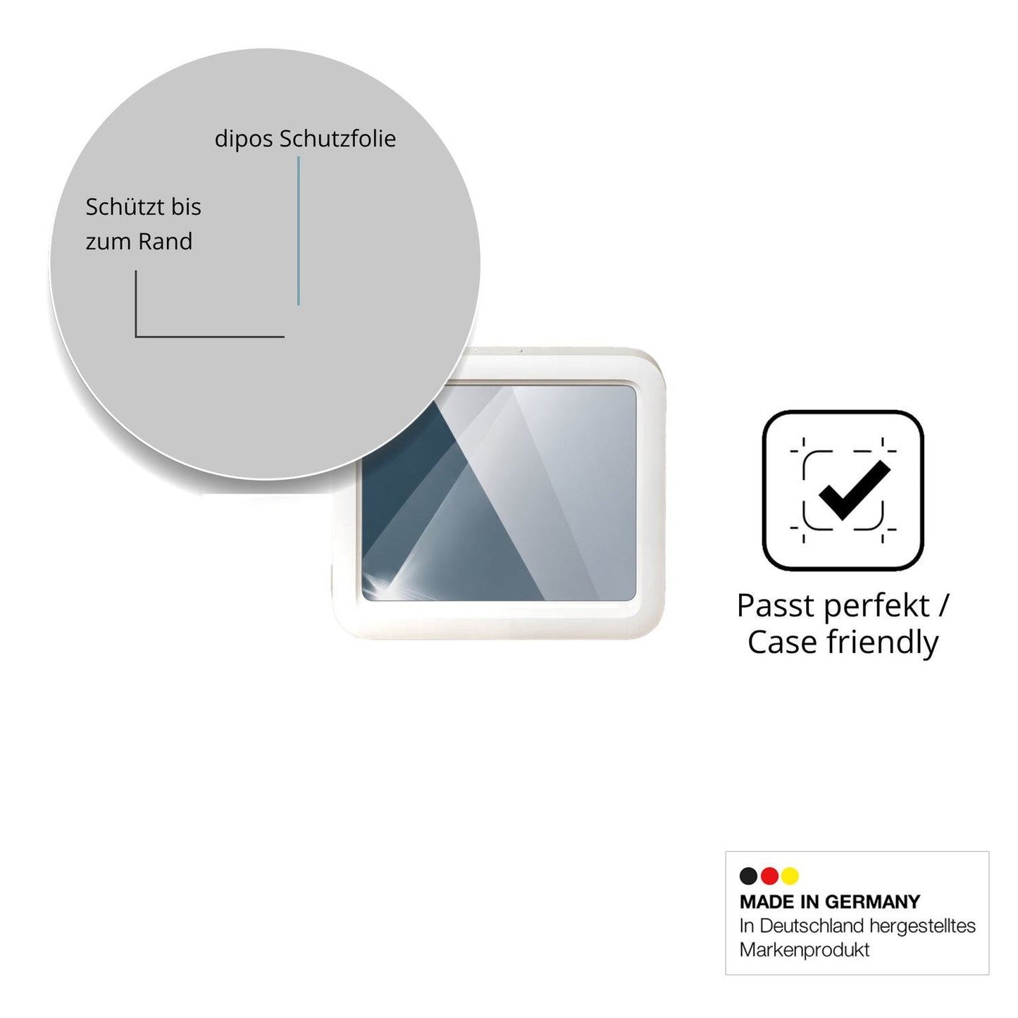 Besonders flexibler Displayschutz mit Anti-Shock-Schicht im Materialmix