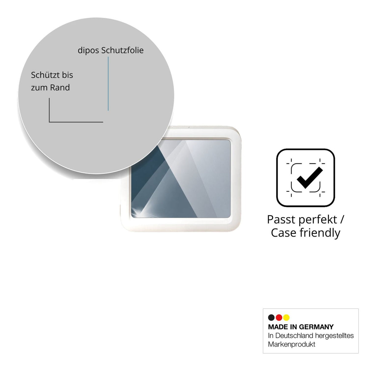 Besonders flexibler Displayschutz mit Anti-Shock-Schicht im Materialmix