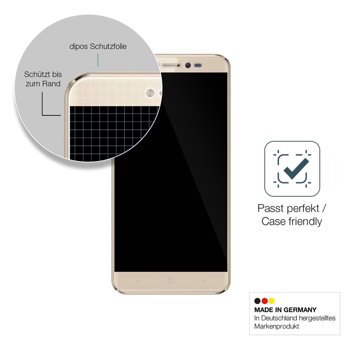 Besonders flexibler Displayschutz mit Anti-Shock-Schicht im Materialmix