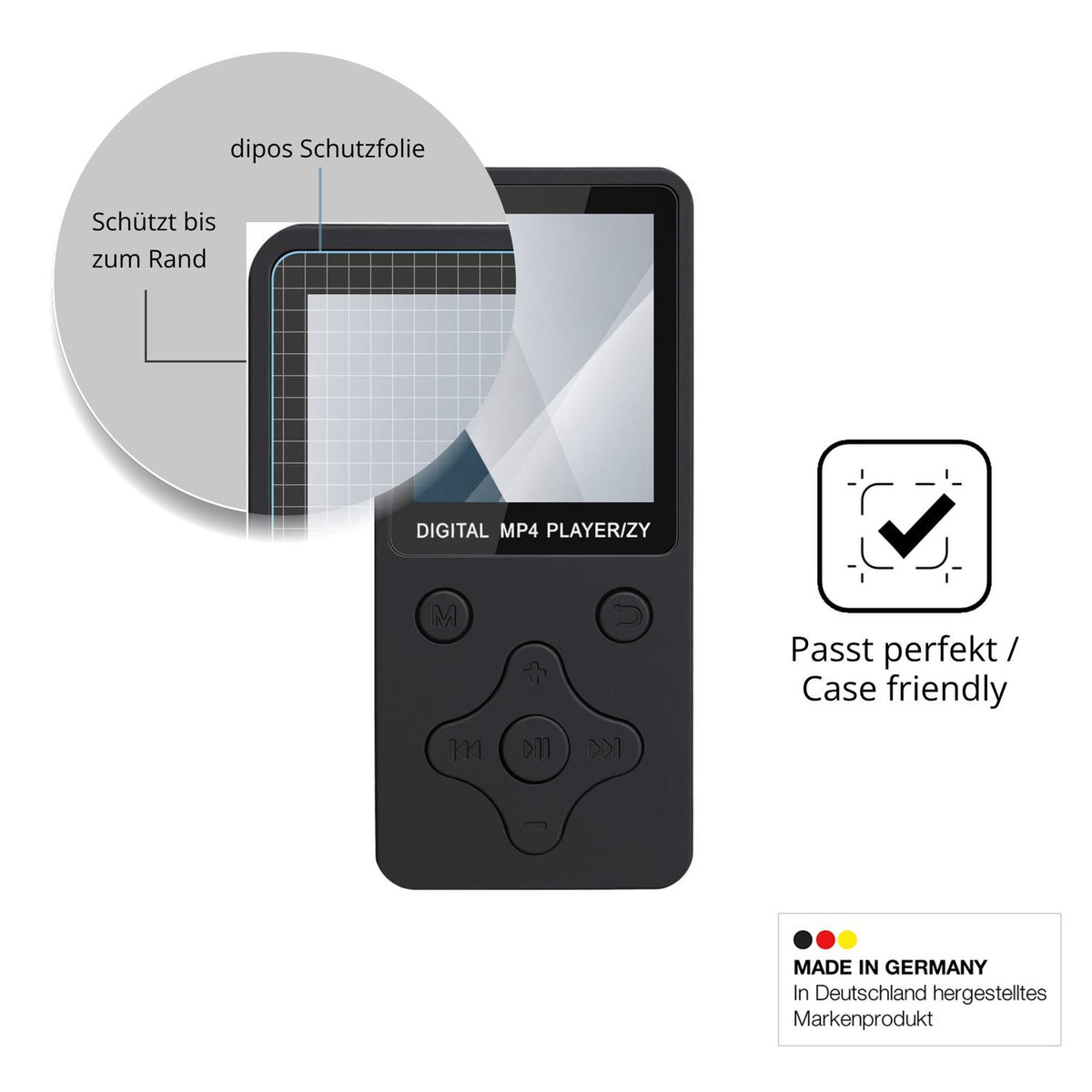 Besonders flexibler Displayschutz mit Anti-Shock-Schicht im Materialmix